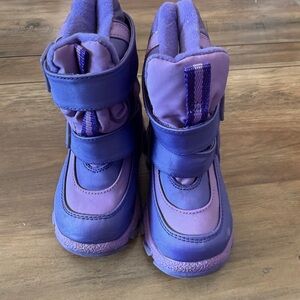 Vibrant Purple Kids Snow Boots